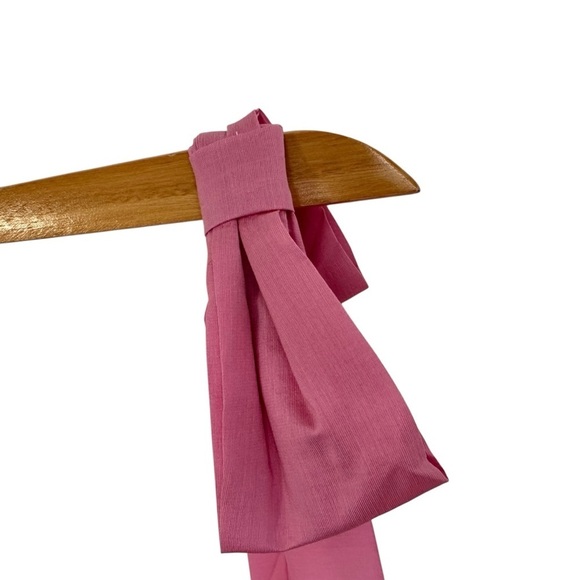 Endless Rose Womens Bow Accent Sleeveless Top Sz Medium Pink Lined Zip Closure - Picture 7 of 11